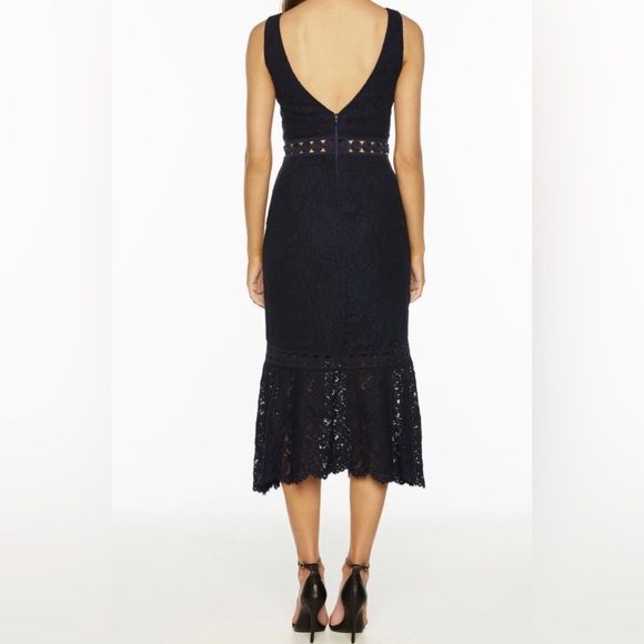 NWT Bardot Women's Fiona Trumpet Dress - Twilight - 4 - Picture 4 of 9